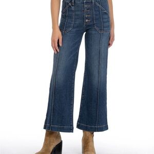 PENELOPE DENIM Jeans DARK BY KUT FROM THE KLOTH High Rise
Wide Leg Button Fly 10